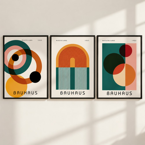 Bauhaus prints set retro - prints, 3