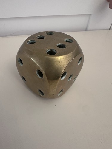 Mid century brass dice