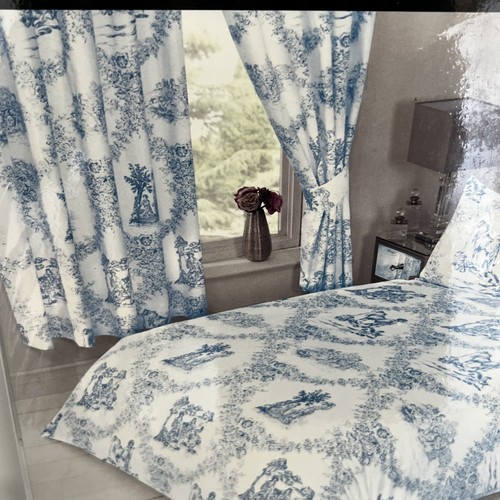 Toile jouy blue white - blue,